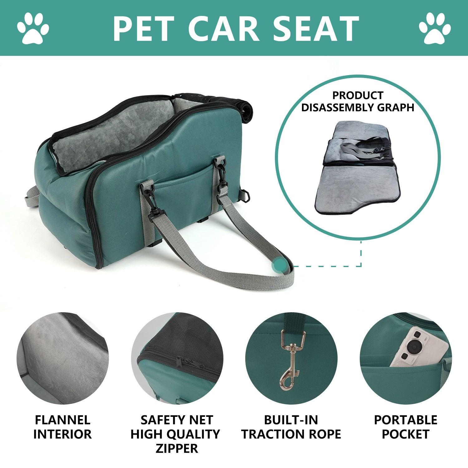 removable and washable car kennel-Removable And Washable Car Kennel Portable Car Pet Mat-shopluxelook.store