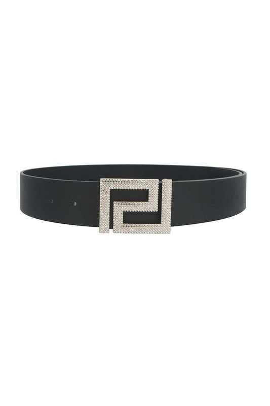 Rhinestone Pave Geo Shape Belt-shopluxelook.store