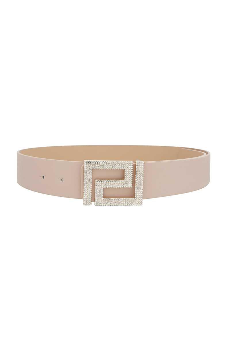 Rhinestone Pave Geo Shape Belt-shopluxelook.store