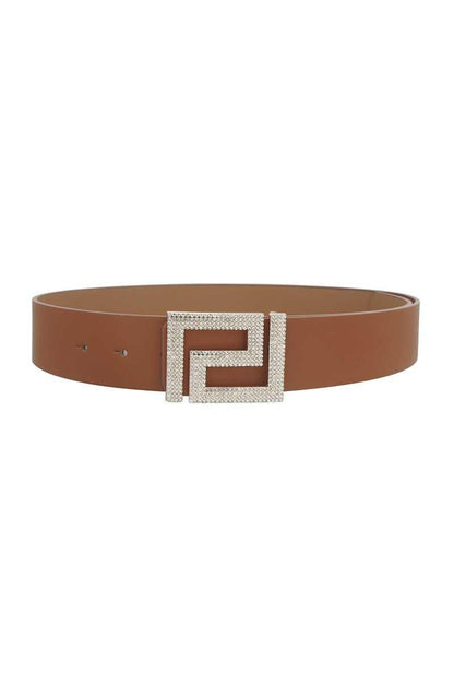 Rhinestone Pave Geo Shape Belt-shopluxelook.store