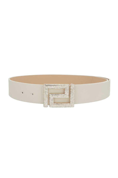 Rhinestone Pave Geo Shape Belt-shopluxelook.store