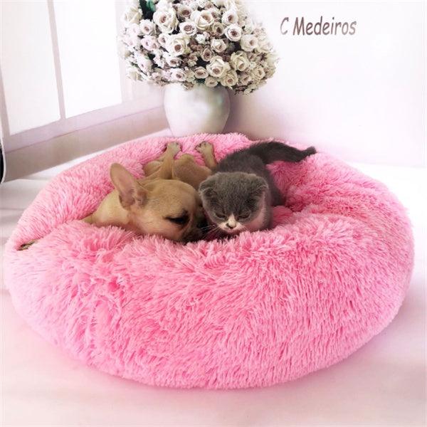 round long hairy cat mattress-Round Long Hairy Autumn And Winter Nest Pad Cat Mattress-shopluxelook.store