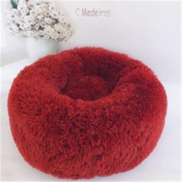 round long hairy cat mattress-Round Long Hairy Autumn And Winter Nest Pad Cat Mattress-shopluxelook.store