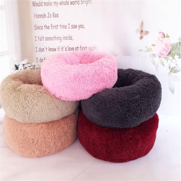 round long hairy cat mattress-Round Long Hairy Autumn And Winter Nest Pad Cat Mattress-shopluxelook.store