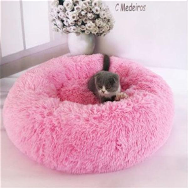 round long hairy cat mattress-Round Long Hairy Autumn And Winter Nest Pad Cat Mattress-shopluxelook.store