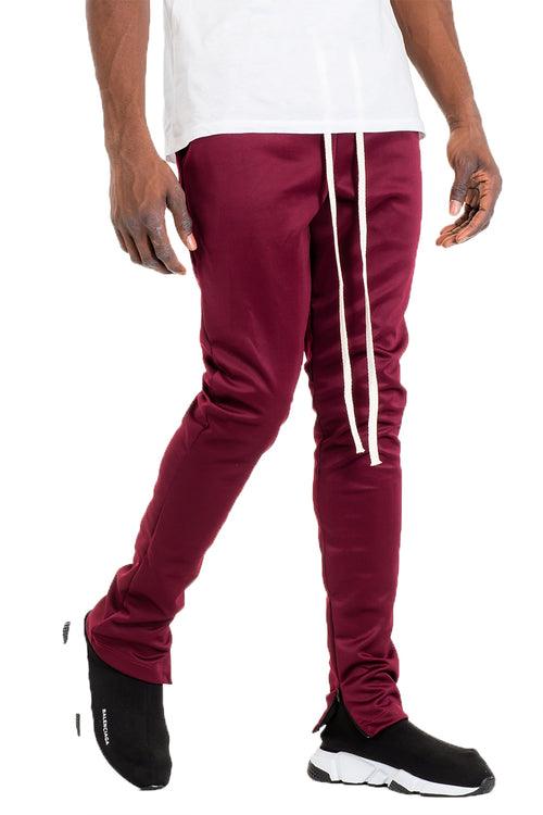 simple track pants burgundy-SIMPLE TRACK PANTS- BURGUNDY-shopluxelook.store