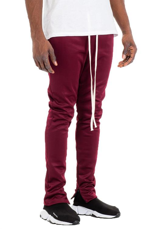 simple track pants burgundy-SIMPLE TRACK PANTS- BURGUNDY-shopluxelook.store