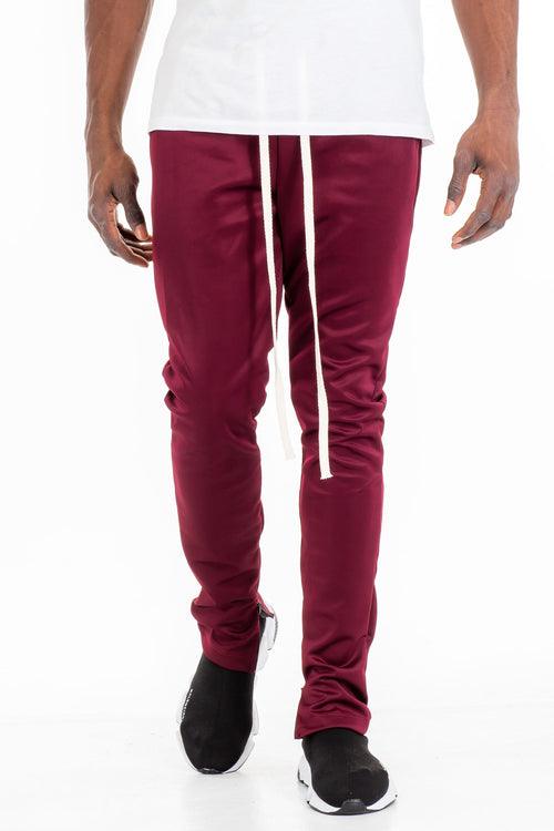 simple track pants burgundy-SIMPLE TRACK PANTS- BURGUNDY-shopluxelook.store