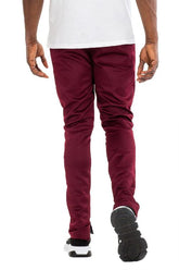 SIMPLE TRACK PANTS- BURGUNDY-shopluxelook.store