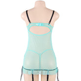 Sexy Bow Lace Bra Suspender Nightdress-shopluxelook.store