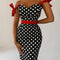 Sexy Sleeveless Polka Dot Dresses 2021 Summer Lace Up Bodycon Dress Chic Casual Women Maxi Dresses High-quality-shopluxelook.store