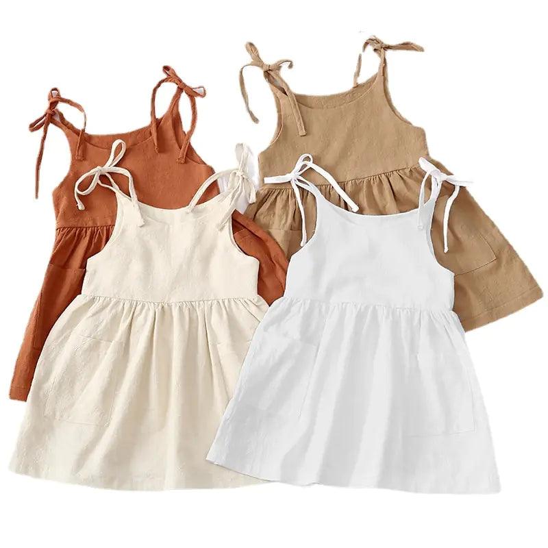 Sleeveless Cotton Toddler Dress-shopluxelook.store