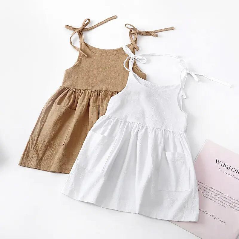 Sleeveless Cotton Toddler Dress-shopluxelook.store