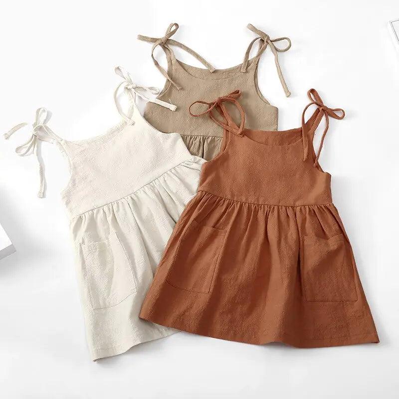 Sleeveless Cotton Toddler Dress-shopluxelook.store