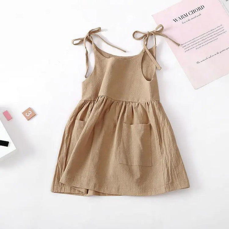 Sleeveless Cotton Toddler Dress-shopluxelook.store