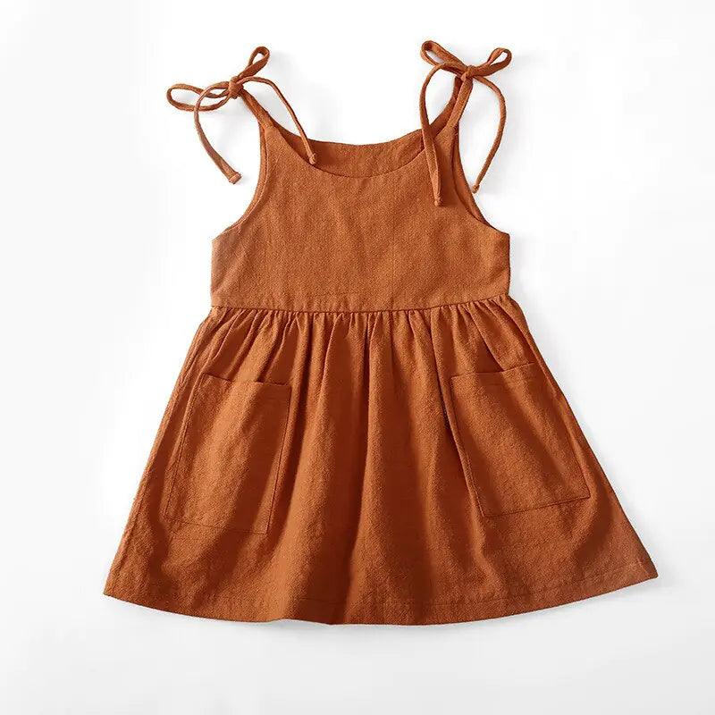 sleeveless toddler dress-Sleeveless Cotton Toddler Dress-shopluxelook.store