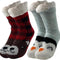 Sock Slippers for Women - 2 Pack Non Slip Socks - Fuzzy Socks Warm Socks with Grippers Sherpa Fleece Lined Thermal - shopluxelook.store 