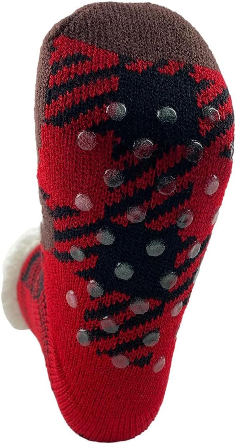 Sock Slippers for Women - 2 Pack Non Slip Socks - Fuzzy Socks Warm Socks with Grippers Sherpa Fleece Lined Thermal - shopluxelook.store 