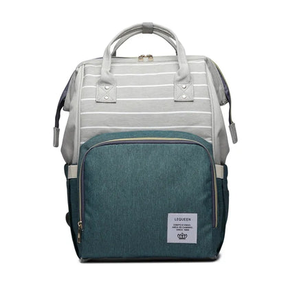 Fashion Maternity Nappy Bag - Green Stripe