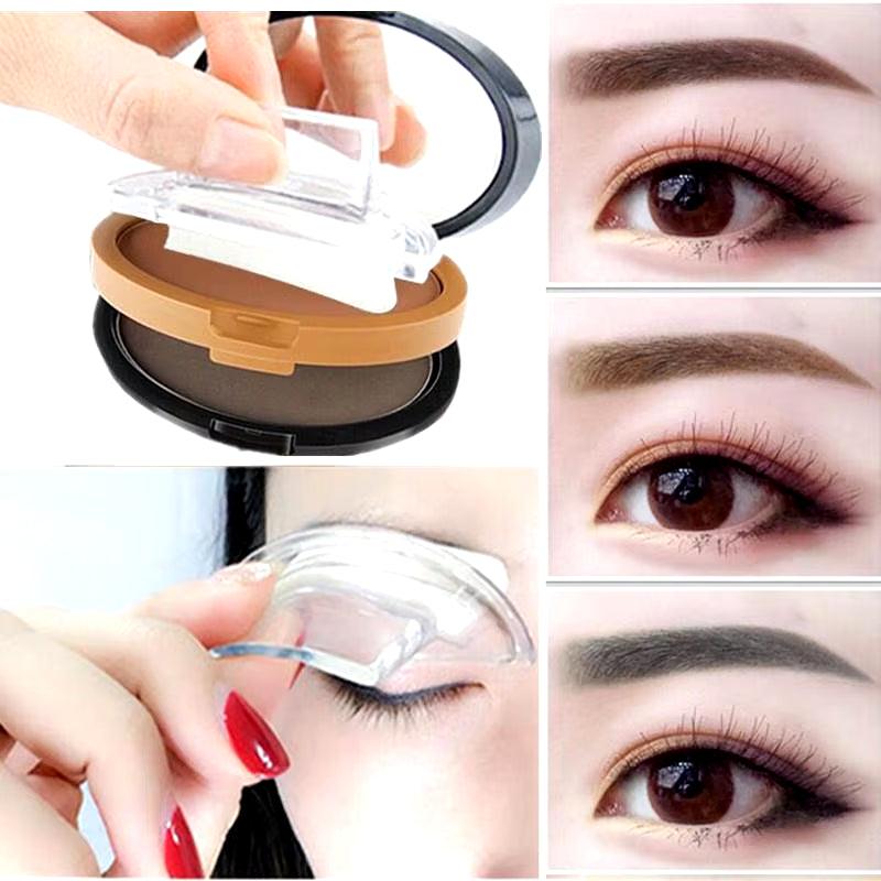 Waterproof Eye Brow Stamp Lift Eyebrow Enhancers Stencil Kit - shopluxelook.store 