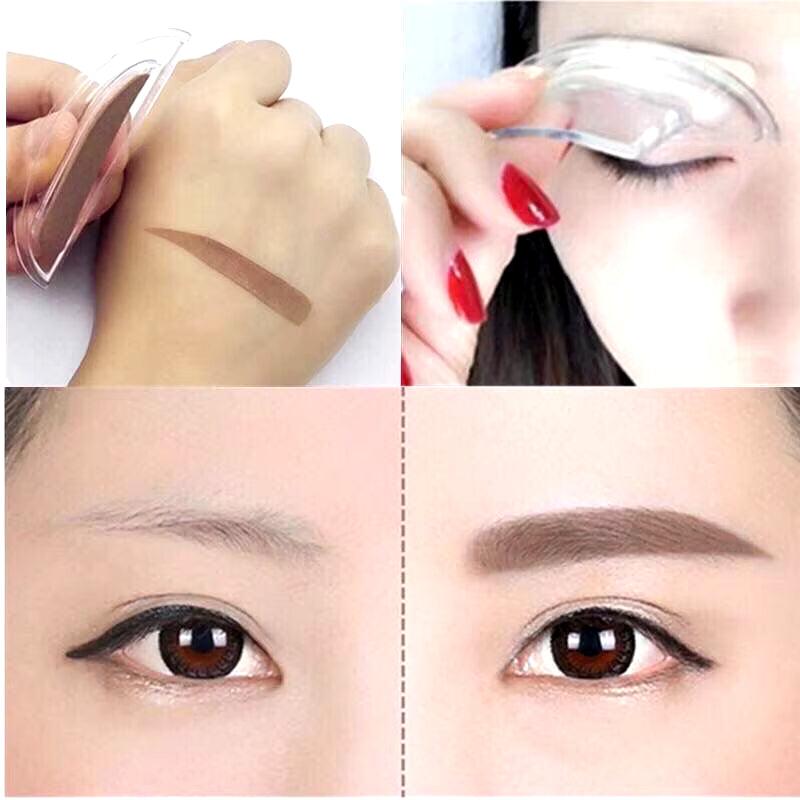 Waterproof Eye Brow Stamp Lift Eyebrow Enhancers Stencil Kit - shopluxelook.store 