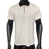 Polo Shirt Pure White Element Short Sleeve Men shopluxelook.store