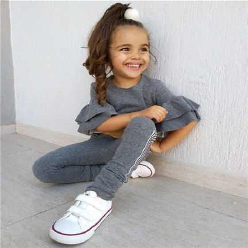 Autumn kids baby girls t-shirt pants outfits girl clothes 2p-Autumn Kids Baby Girls t shirt Pants Outfits girl Clothes 2P-shopluxelook.store