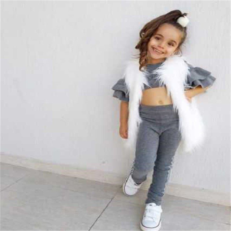 Autumn kids baby girls t-shirt pants outfits girl clothes 2p-Autumn Kids Baby Girls t shirt Pants Outfits girl Clothes 2P-shopluxelook.store