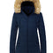 Women'S plus Size Puffer Coats Quilted Puffer Jackets Waterproof Snow Coats Navy XL