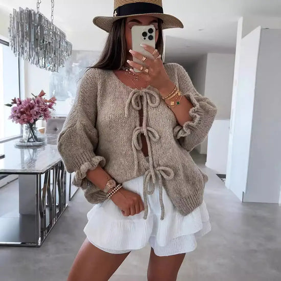 Loose Cardigan Sweater Women&