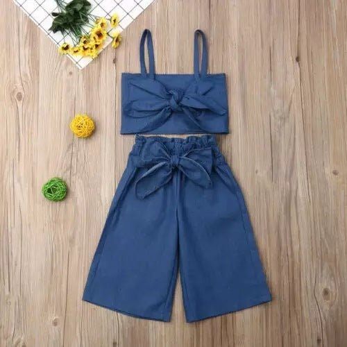 Baby And Toddler Sling Trousers Denim Suit - Luxury 0 by Shop Luxe Look