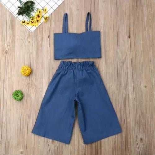 Baby And Toddler Sling Trousers Denim Suit - Luxury 0 by Shop Luxe Look