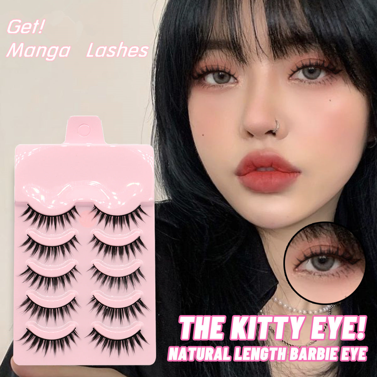 5 Pairs Manga Lashes New Arrival Anime Cosplay Natural Wispy Korean Ma