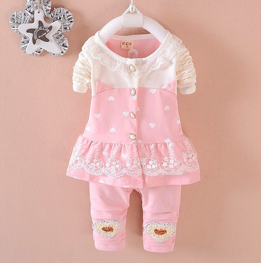 BibiCola Baby Girls Clothing Sets Toddle Tracksuits Kids Tops Pants 2pcs Tracksuits Kids Girls Clothes Baby Girl Clothes Set - Luxury 0 by Shop Luxe Look