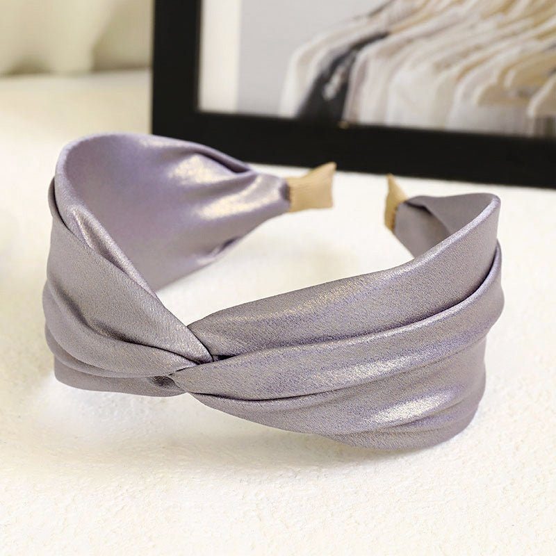 Bright Silk Fabric Cross - knotted Headband - Luxury 0 by Shop Luxe Look