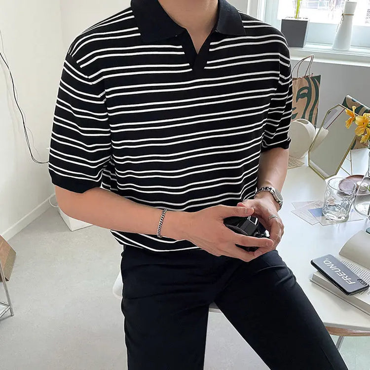 Polo Shirt Men Summer Korean Version Loose shopluxelook.store