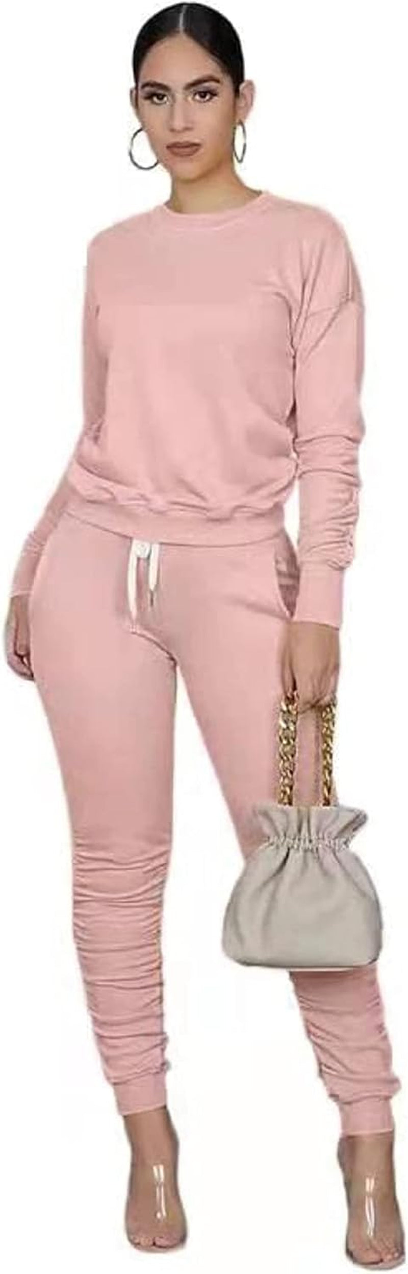 Women'S Two Piece Outfit Joggers Sets Lounge Sweatsuit Tracksuit Sweat