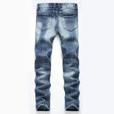 Ripped Fashion Slim-fit Trendy Straight Men&