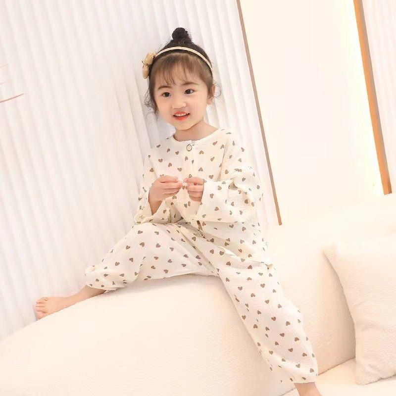 cartoon children's pajama set-Cartoon Cotton Children's Pajama Set-shopluxelook.store