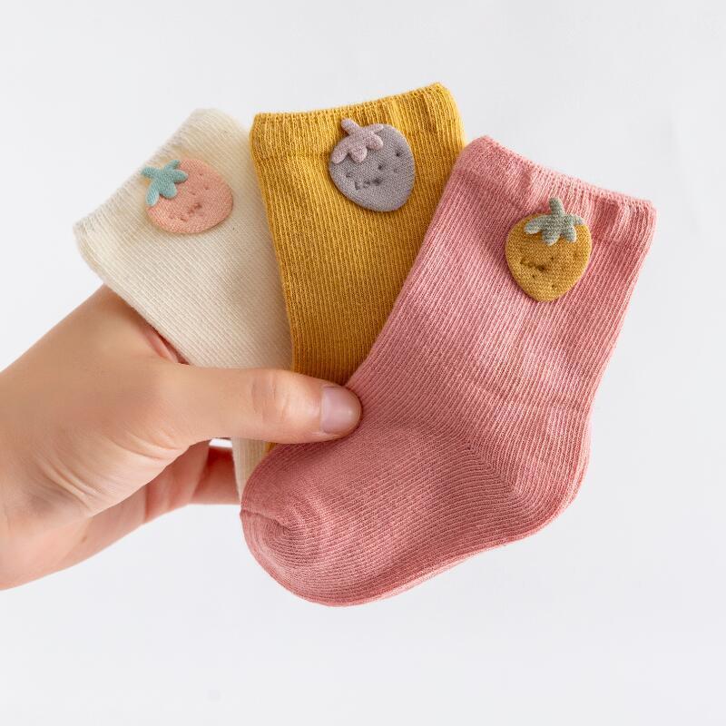 children's socks-Cartoon Patch Children's Socks 3 Pairs Accessories-shopluxelook.store