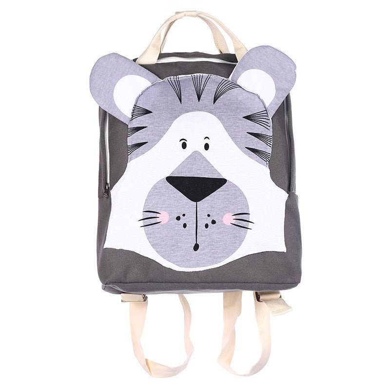 cartoon animal backpack-Cartoon Three-dimensional Animal Backpack Children's School Bag-shopluxelook.store