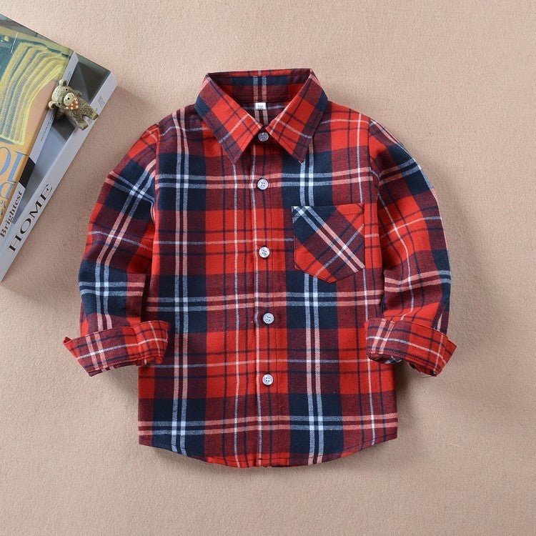 check shirt boy-Check shirt boy-shopluxelook.store