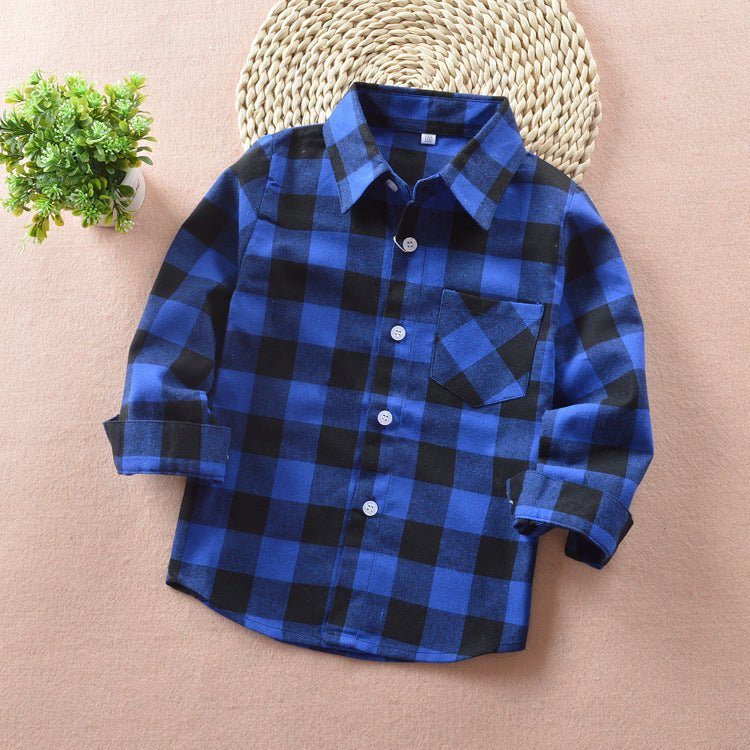 check shirt boy-Check shirt boy-shopluxelook.store