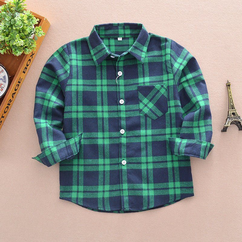 check shirt boy-Check shirt boy-shopluxelook.store