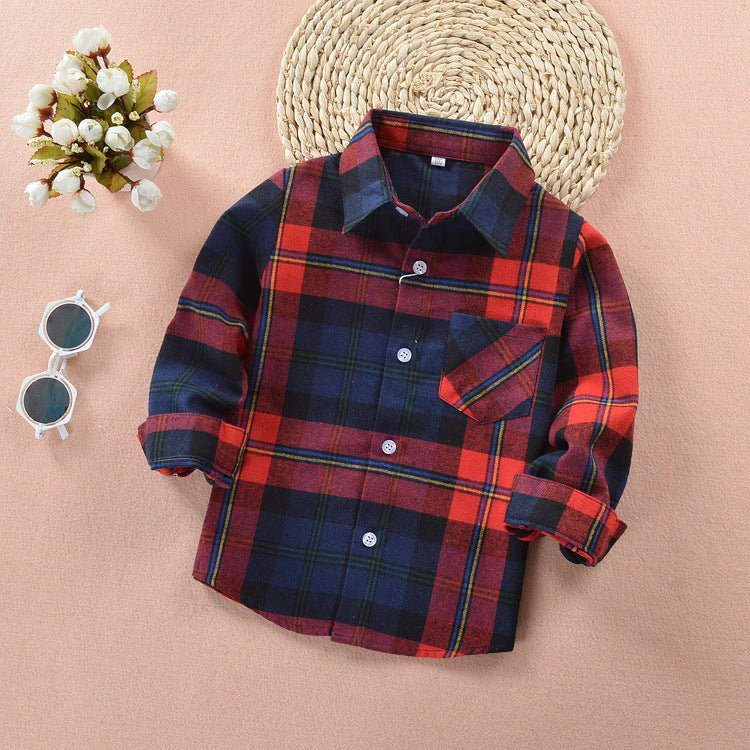 check shirt boy-Check shirt boy-shopluxelook.store