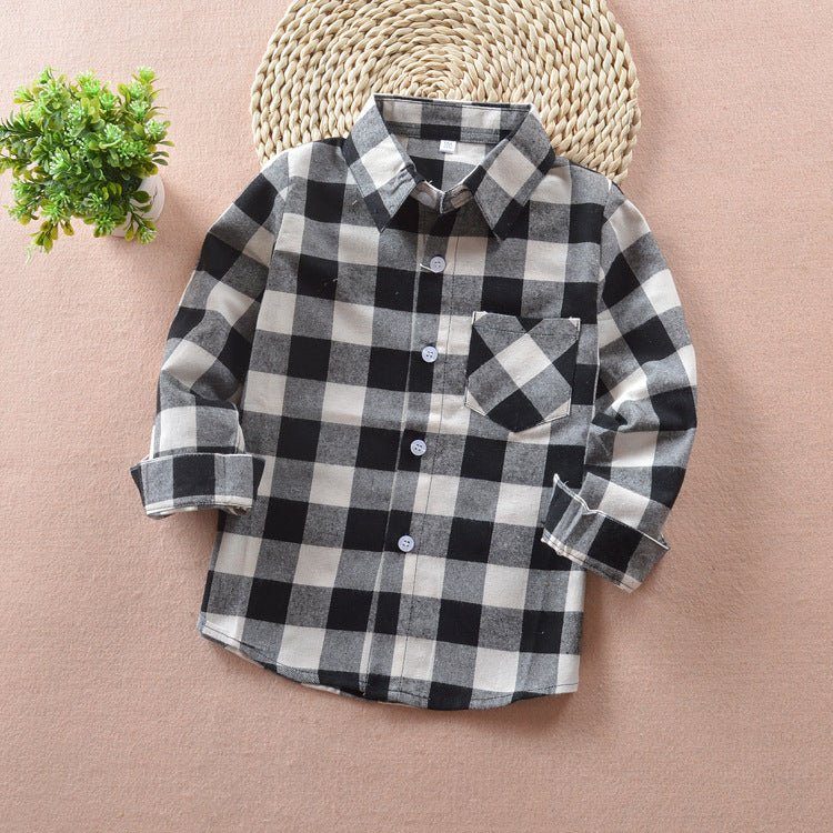 check shirt boy-Check shirt boy-shopluxelook.store