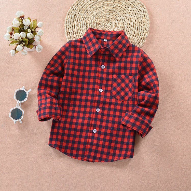 check shirt boy-Check shirt boy-shopluxelook.store