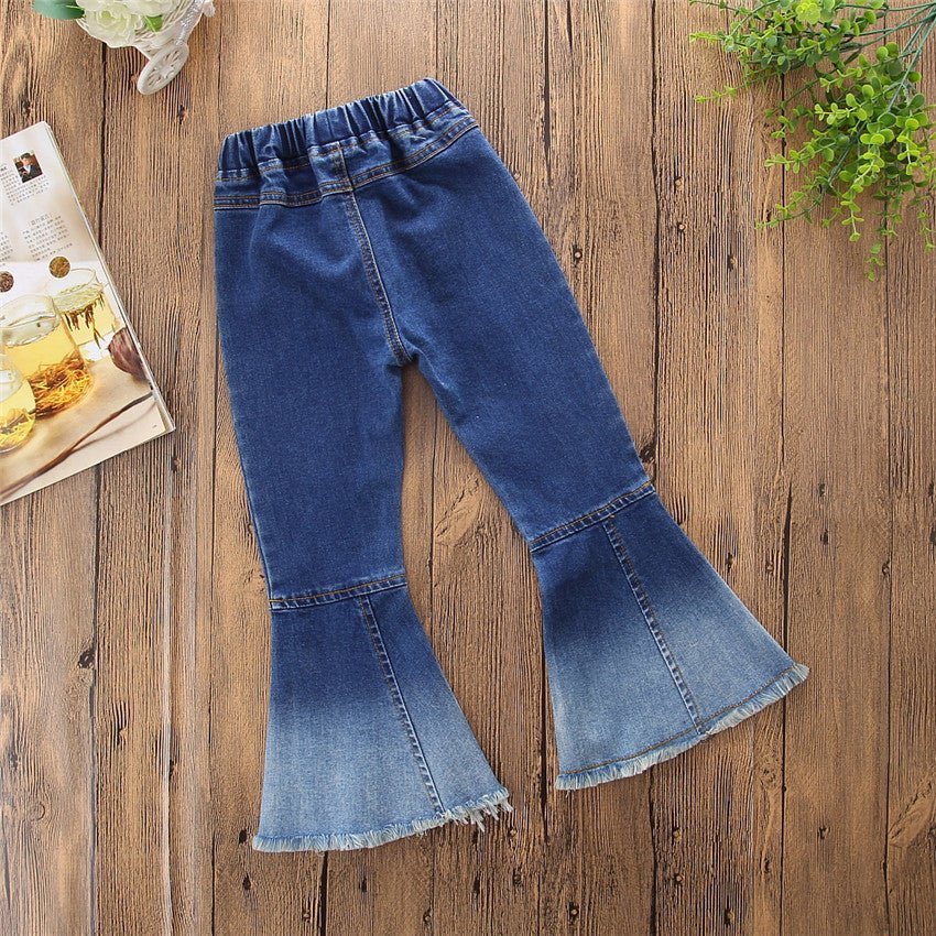 Children Fashion Jeans With Color Matching Horn - Luxury 0 by Shop Luxe Look