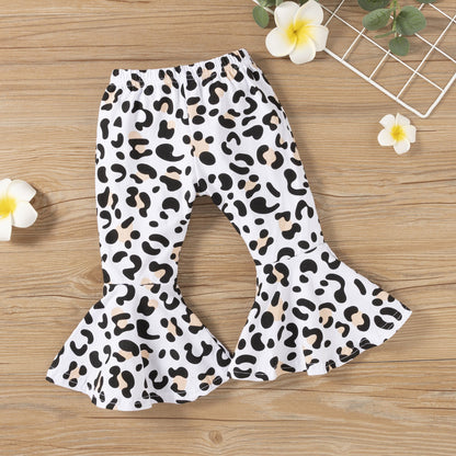 Children Leopard Flared Pants Casual Suit-shopluxelook.store