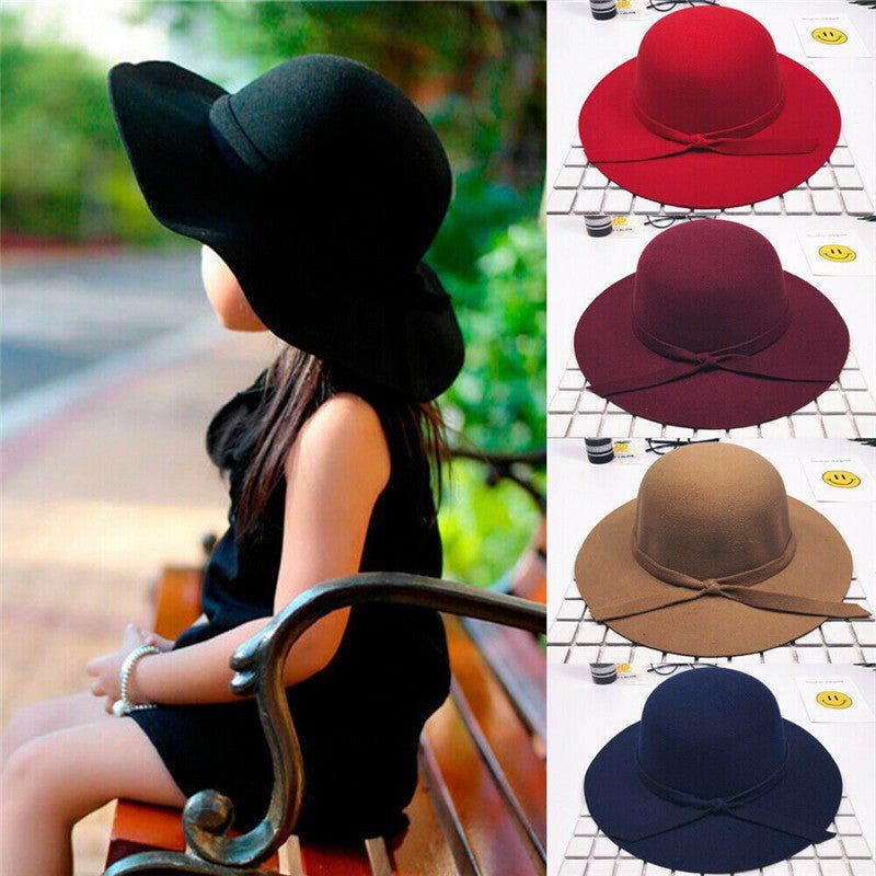 children's big brim hat-Children's big brim and big vintage hat-shopluxelook.store